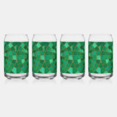 Emerald Mosaic Circle Pattern Art Blikvorm Glas (Links)
