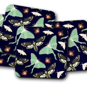 Emerald Moth Garden Natuur geïnspireerd kurk Ond Bier Onderzetter