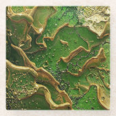 Emerald Motion Glazen Onderzetter (Voorkant)