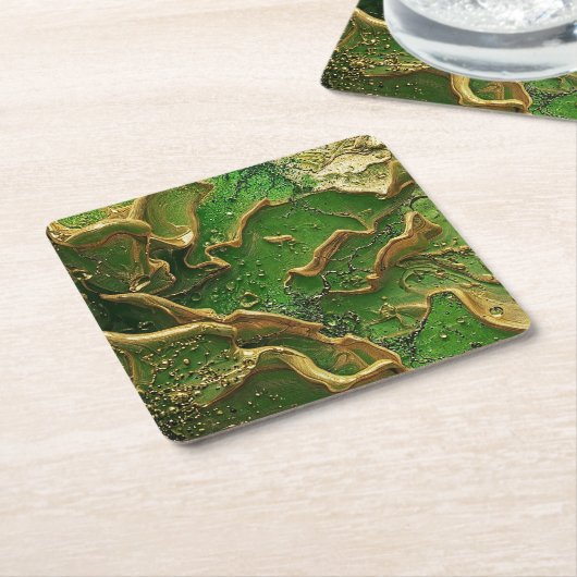 Emerald Motion Kartonnen Onderzetters (Schuin)