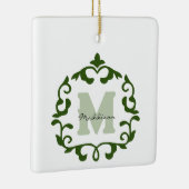Emerald Naam en Initiaal Keepsake Keramisch Ornament (Rechts)