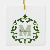 Emerald Naam en Initiaal Keepsake Keramisch Ornament (Voorkant)