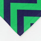 Emerald Navy LG Chevron Navy Blue Name Monogram Fleece Deken (Hoek)