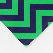 Emerald Navy LG Chevron Navy Blue Name Monogram Fleece Deken (Hoek)