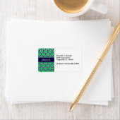 Emerald Navy Moroccan #5DS Navy Name Monogram Etiket (Insitu)