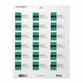 Emerald Navy Moroccan #5DS Navy Name Monogram Etiket (Full Sheet)