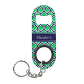Emerald Navy Moroccan #5DS Navy Name Monogram Mini Flessenopener (Voorkant)