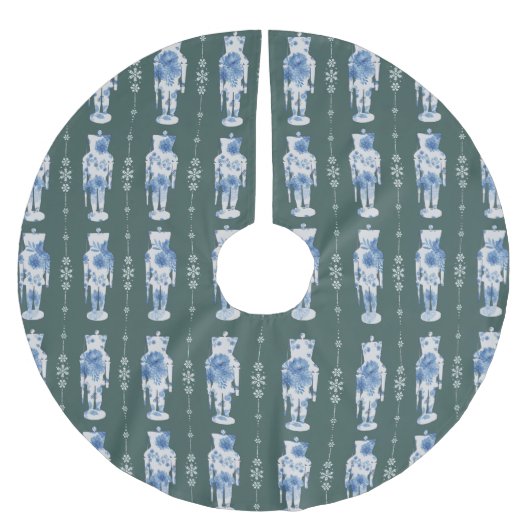 Emerald Nutkraker Tree Skirt Kerstboom Rok (Voorkant)