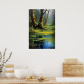 Emerald Oasis, Verleidelijke tinten van een moeras Poster (Keuken)