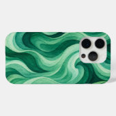 Emerald Oceaan Draaiend Abstract Golfpatroon Case-Mate iPhone Case (Achterkant (horizontaal))