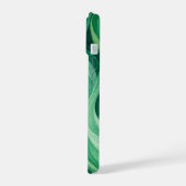 Emerald Oceaandraaiing Abstract Golfpatroon iPhone 15 Case (Linkerkant)