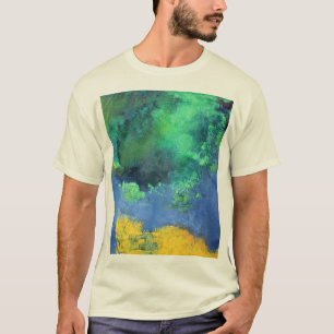 Emerald Ocean-kaap in aquamarine T-shirt