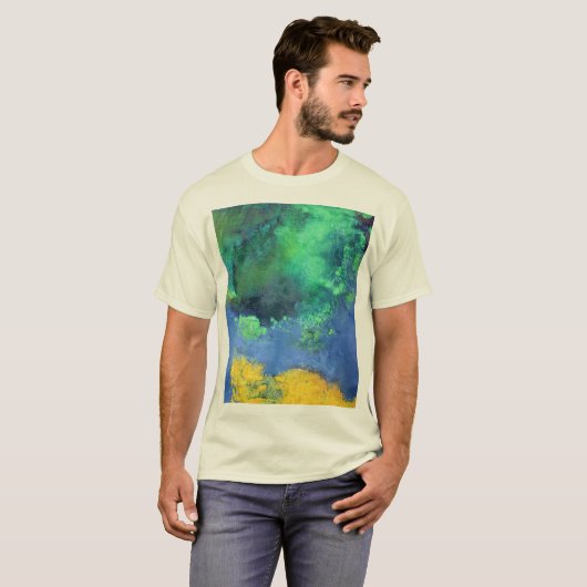 Emerald Ocean-kaap in aquamarine T-shirt (Voorkant volledig)