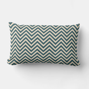 Emerald Off-White Chevron Geometric Pattern Kussen