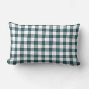 Emerald Off-White Gingham Pattern Kussen