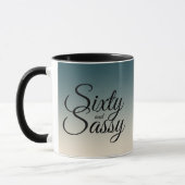 Emerald Off-White Ombre 60 en Sassy 60th Birthday Mok (Links)