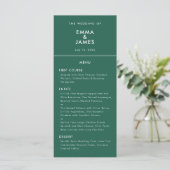 Emerald Omgekeerde Ampersand Trouw | Elegant Menu (Staand voorkant)