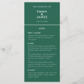 Emerald Omgekeerde Ampersand Trouw | Elegant Menu (Voorkant)