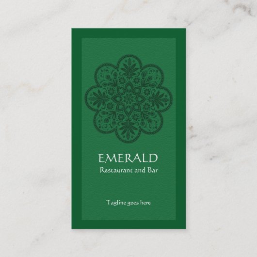 Emerald Ornament Visitekaartje (Voorkant)
