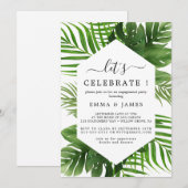 Emerald Palm "Laten we feestvieren" uitnodiging (Voorkant / Achterkant)