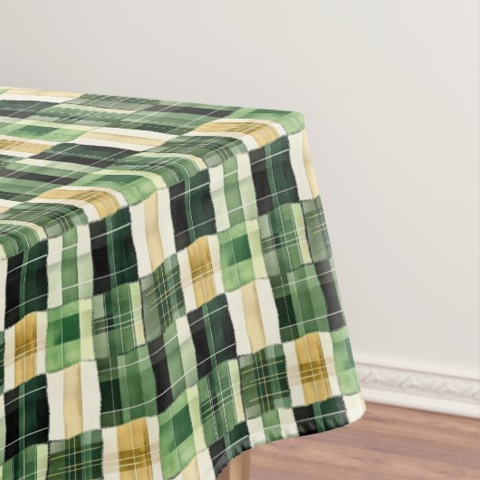 Emerald Patchwork Plaid Tafelkleed (Voorbeeld)