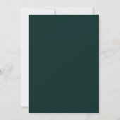 Emerald Peach Artistic Bloom Wedding Kaart (Achterkant)