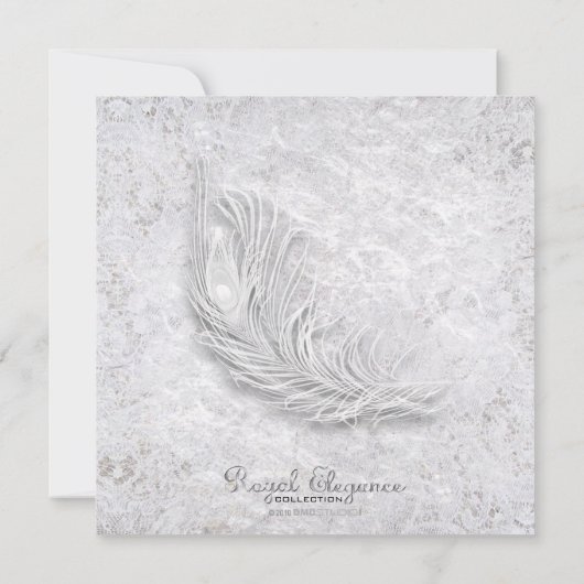 Emerald Peacock Uitnodiging (Achterkant)