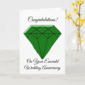 Emerald Personalized 55th Wedding Jubileum Kaart (Gele Bloem)