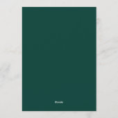 Emerald Perzik Barok Bruiloft Kaart (Achterkant)