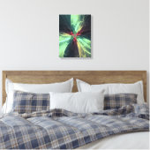 Emerald Plasma Energie Fractale Kunst Canvas Afdruk (Insitu (Slaapkamer))
