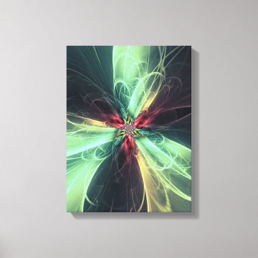 Emerald Plasma Energie Fractale Kunst Canvas Afdruk (Voorkant)