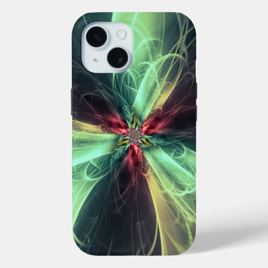 Emerald Plasma Energie Fractale Kunst Case-Mate iPhone Case (Achterkant)
