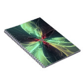 Emerald Plasma Energie Fractale Kunst Notitieboek (Rechterzijde)