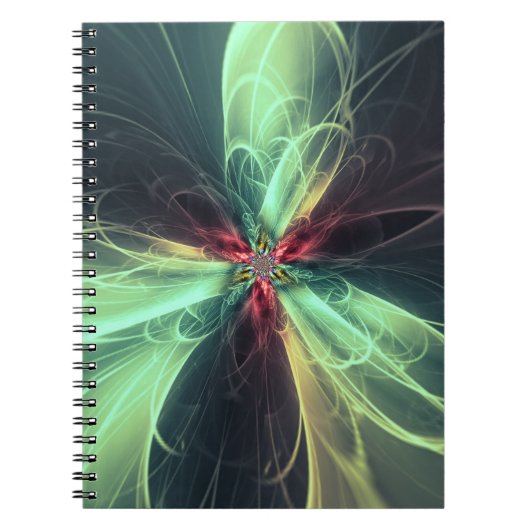 Emerald Plasma Energie Fractale Kunst Notitieboek (Voorkant)
