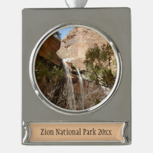 Emerald Pool Falls I uit Zion National Park Verzilverd Banner Ornament