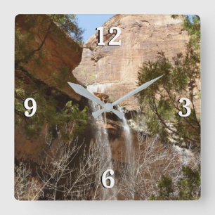 Emerald Pool Falls I uit Zion National Park Vierkante Klok