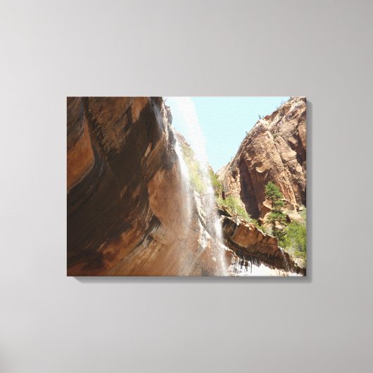 Emerald Pool Falls II uit Zion National Park Canvas Afdruk (Voorkant)