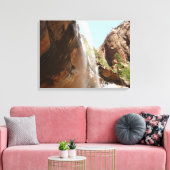 Emerald Pool Falls II uit Zion National Park Canvas Afdruk (Insitu (Woonkamer))