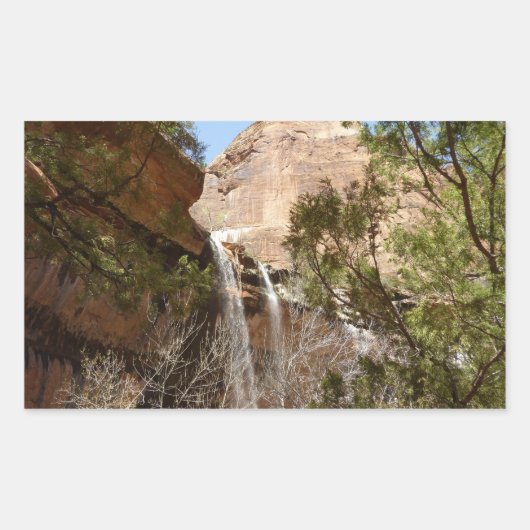 Emerald Pool Herfst I uit het Nationaal Park Zion Rechthoekige Sticker (Voorkant)