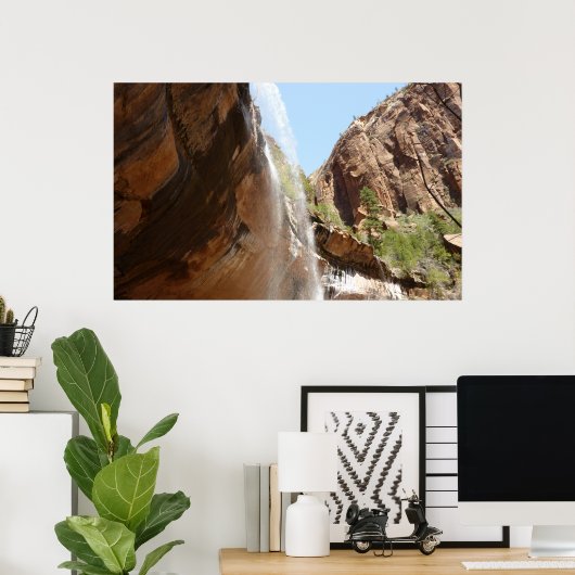Emerald Pool Herfst II uit het Nationaal Park Zion Poster (Thuiskantoor)