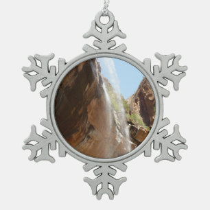 Emerald Pool Waterval II uit Zion National Park Tin Sneeuwvlok Ornament