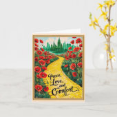  Emerald Poppy Hospice Kaart - Vrede, Liefde (Gele Bloem)