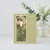Emerald Precious Stones Series Alphonse Mucha Briefkaart (Staand voorkant)