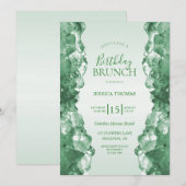 Emerald Quartz Verjaardagsbrunch Kaart (Voorkant / Achterkant)