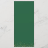 Emerald Quinceañera Floral Faux Folie Menu (Achterkant)