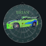 Emerald Roadrunner of the Verdant Horizon Dartbord<br><div class="desc">Emerald Roadrunner of the Verdant Horizon captures the dynamic spirit of a sleek green car gliding through open space. Its vibrant color reflects energy, freshness, and a sense of freedom, while the smooth lines and polished surface evoke motion even at rest. This concept blends nature‑inspired tones with modern automotive elegance,...</div>