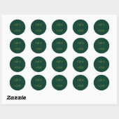 Emerald Romance trouwstickers  Ronde Sticker (Vel)