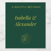 Emerald Romance wine labels  Wijn Etiket (Enkel label)