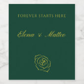 Emerald Romance wine labels Wijn Etiket (Enkel label)