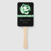 Emerald Roos Hand Fan Handwaaier (Achterkant)